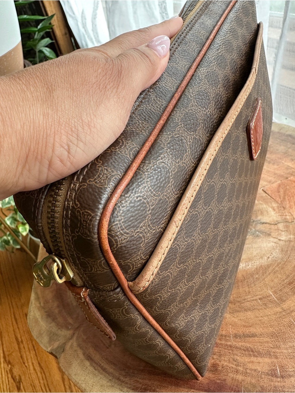 🚨PRICE REDUCED🚨 Vintage Céline Macadam Oversized Clutch Portfolio Bag Italy - Picture 16 of 16